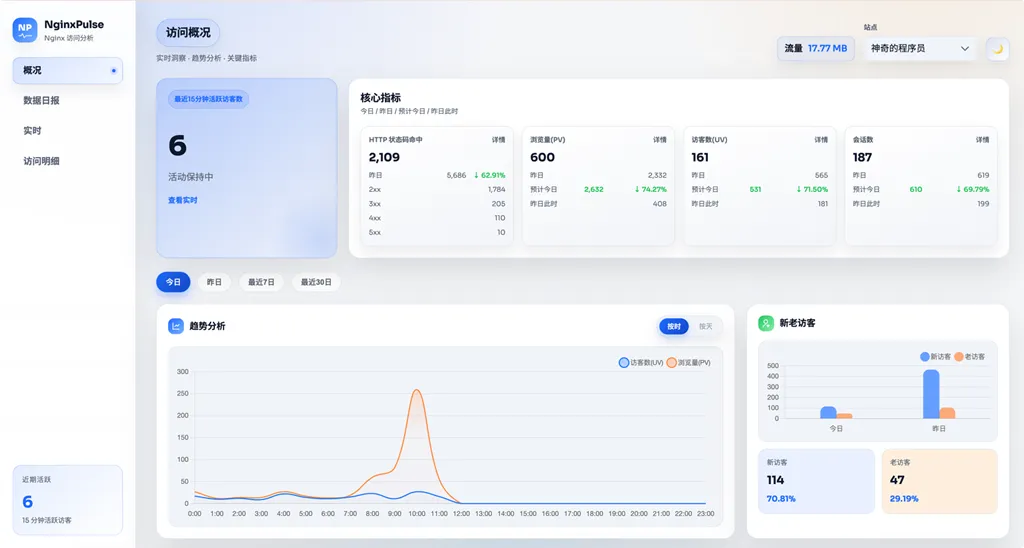 NginxPulse – Nginx 日志分析与监控平台